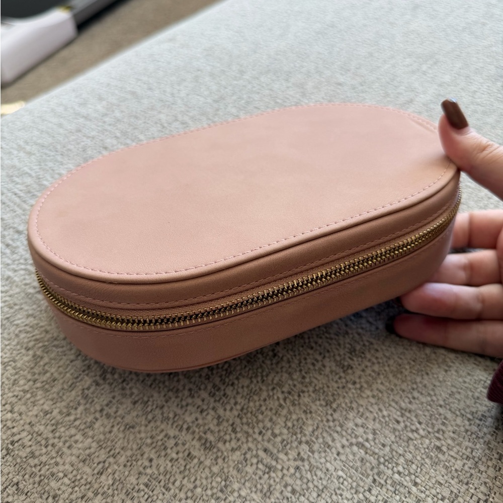 Target Pink Travel Jewelry Case with Gold Zipper